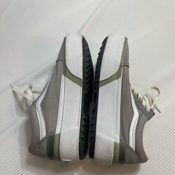 Vans Old Skool Stacked Sneakers Shoes White Gray Skate Casual Size 6.5 6 1/2 - Picture 6 of 8